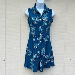 Blue Floral Romper/One Piece Shorts
